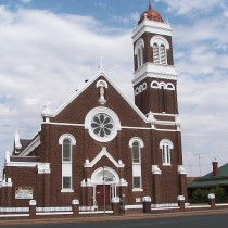 Large Cathedral in Street. West Wyalong